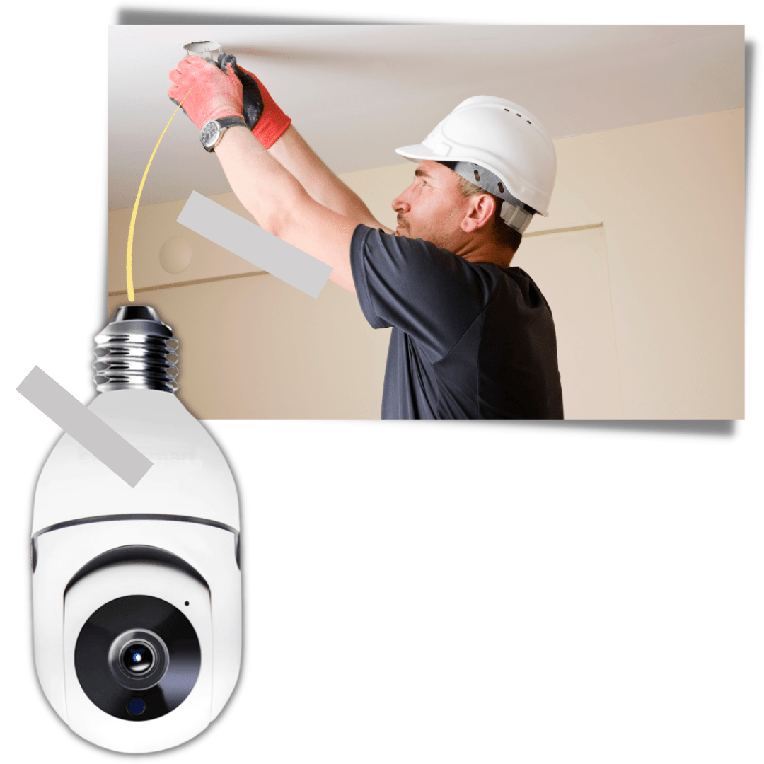 Camara de Seguridad Inteligente Estilo Foco de Luz - Muy Moderna Uruguay