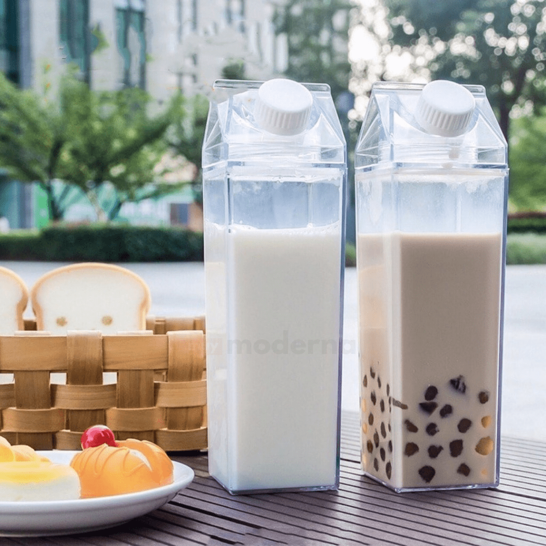 Botella Acrílica Estilo Caja de Leche 1L - Muy Moderna Uruguay