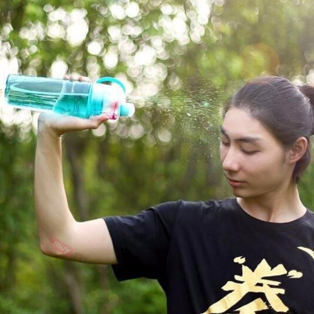 Botella Deportiva con Rociador Refrescante