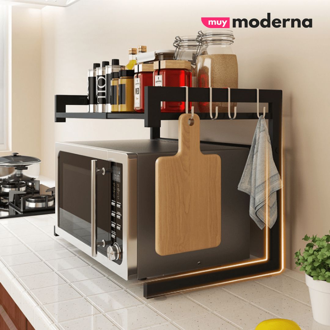 Estante Organizador Extensible Para Hornos y Microondas - Muy Moderna Uruguay