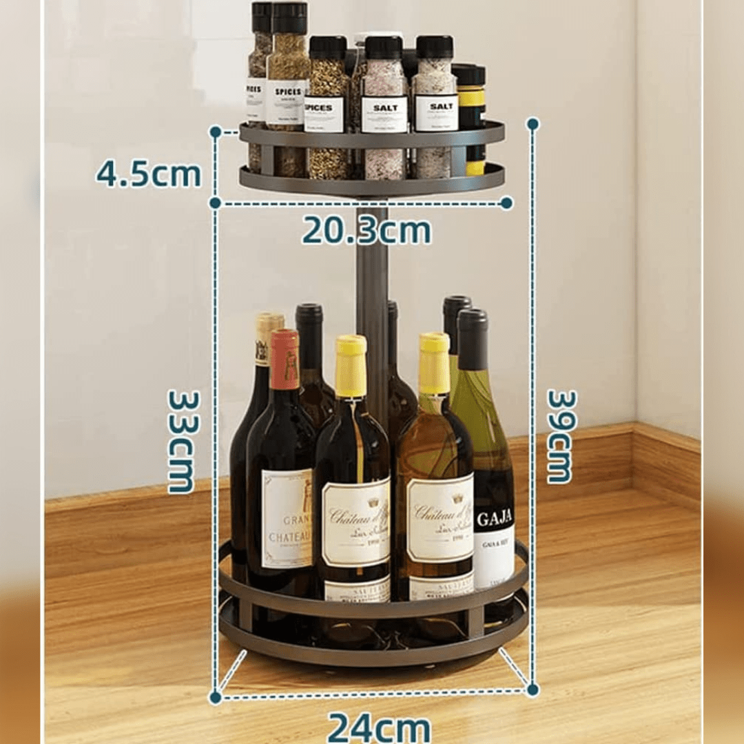 Organizador Giratorio de 2 Niveles para Cocina y Baño - Muy Moderna Uruguay