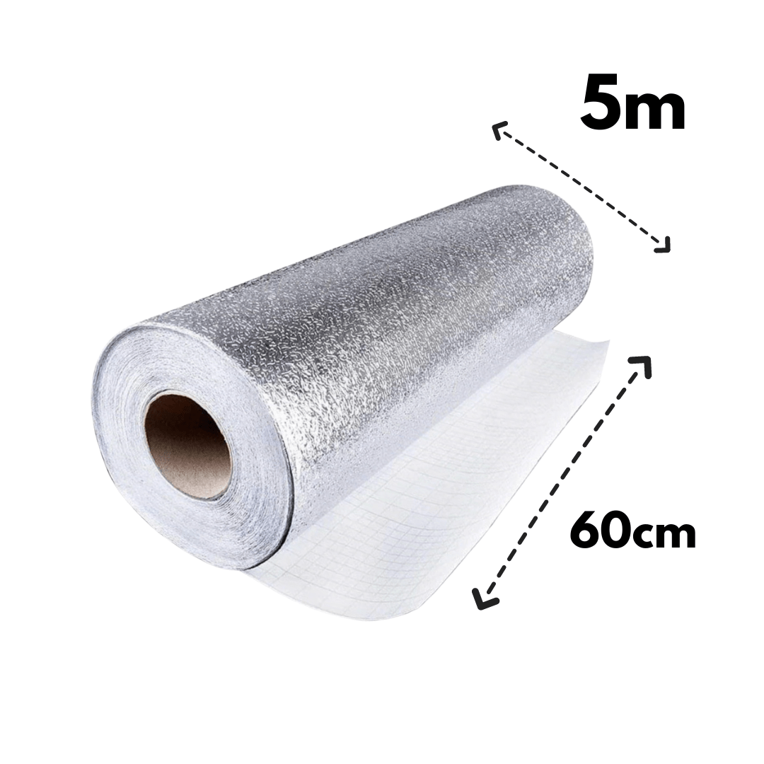 Rollo de Papel Aluminio Adhesivo Impermeable para Cocina (5 Metros) - Muy Moderna Uruguay