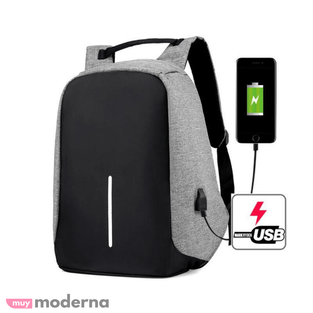 Mochila SafeBag Anti - Robo con Puerto USB - Muy Moderna Uruguay