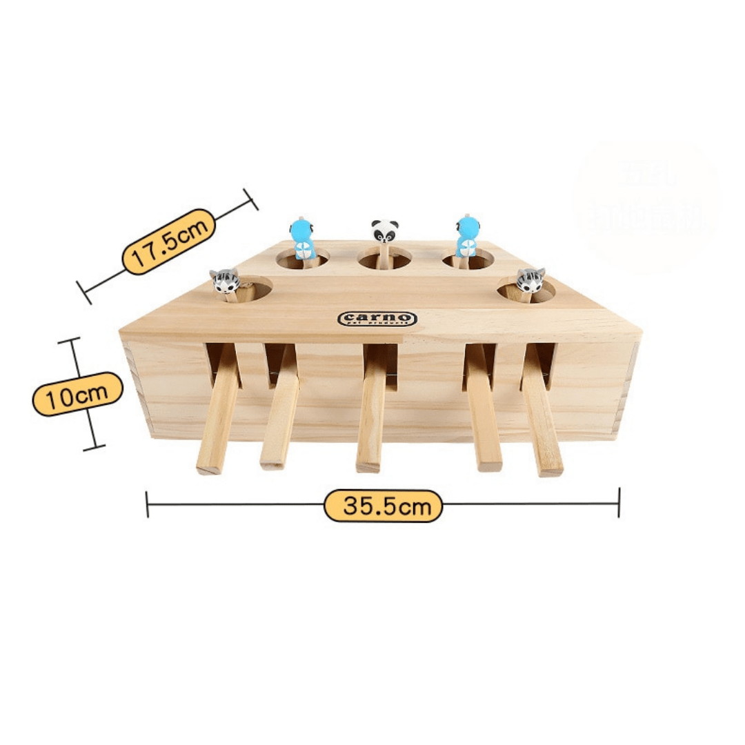 Juguete de Madera para Gatos "Atrapa El Ratón" - Muy Moderna Uruguay
