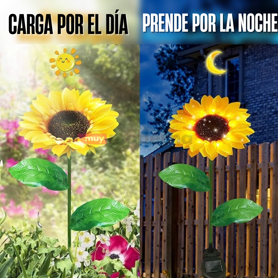 Par de Flores LED Solar (2 Unidades) - Muy Moderna Uruguay