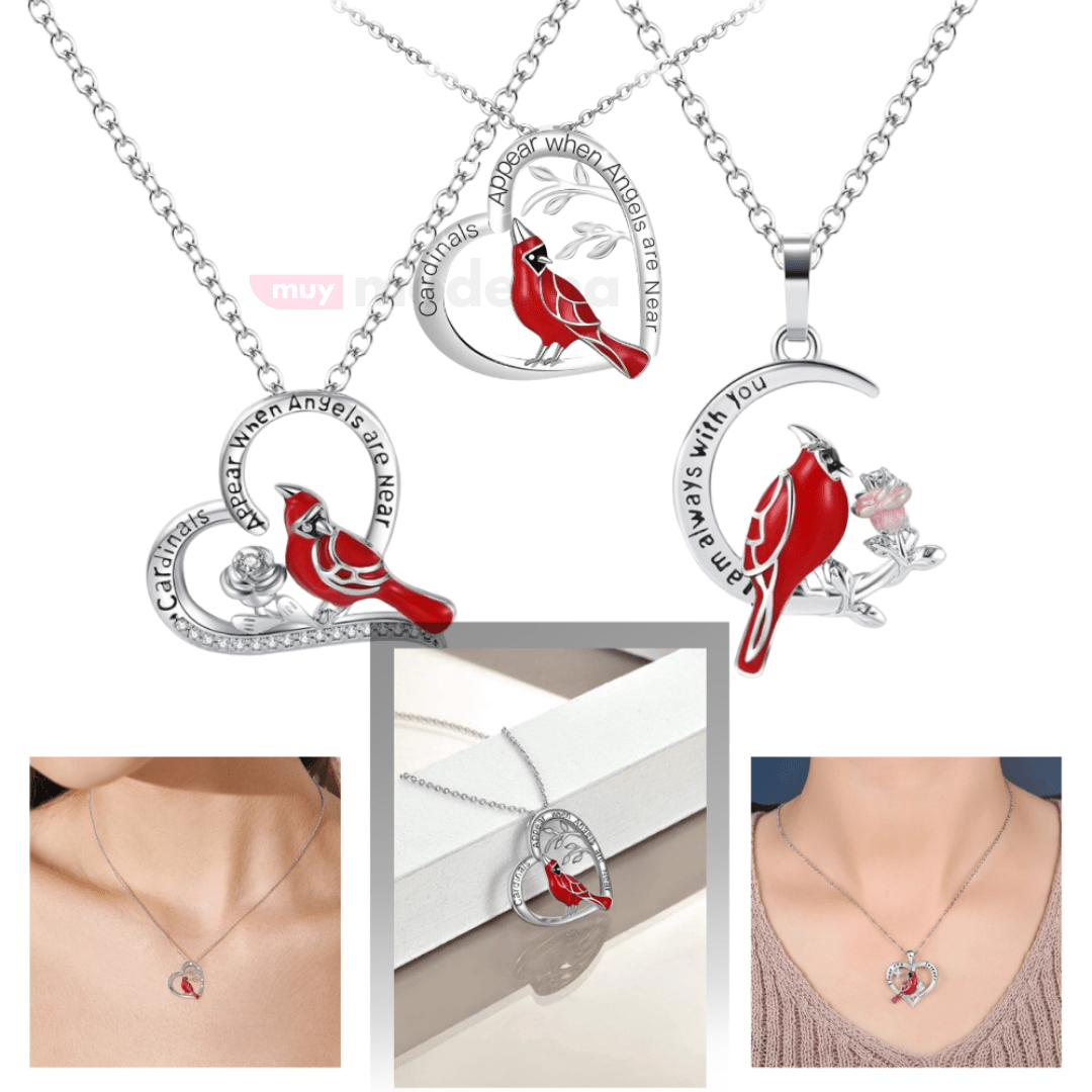 Collar Corazon de Cardenal - Muy Moderna Uruguay