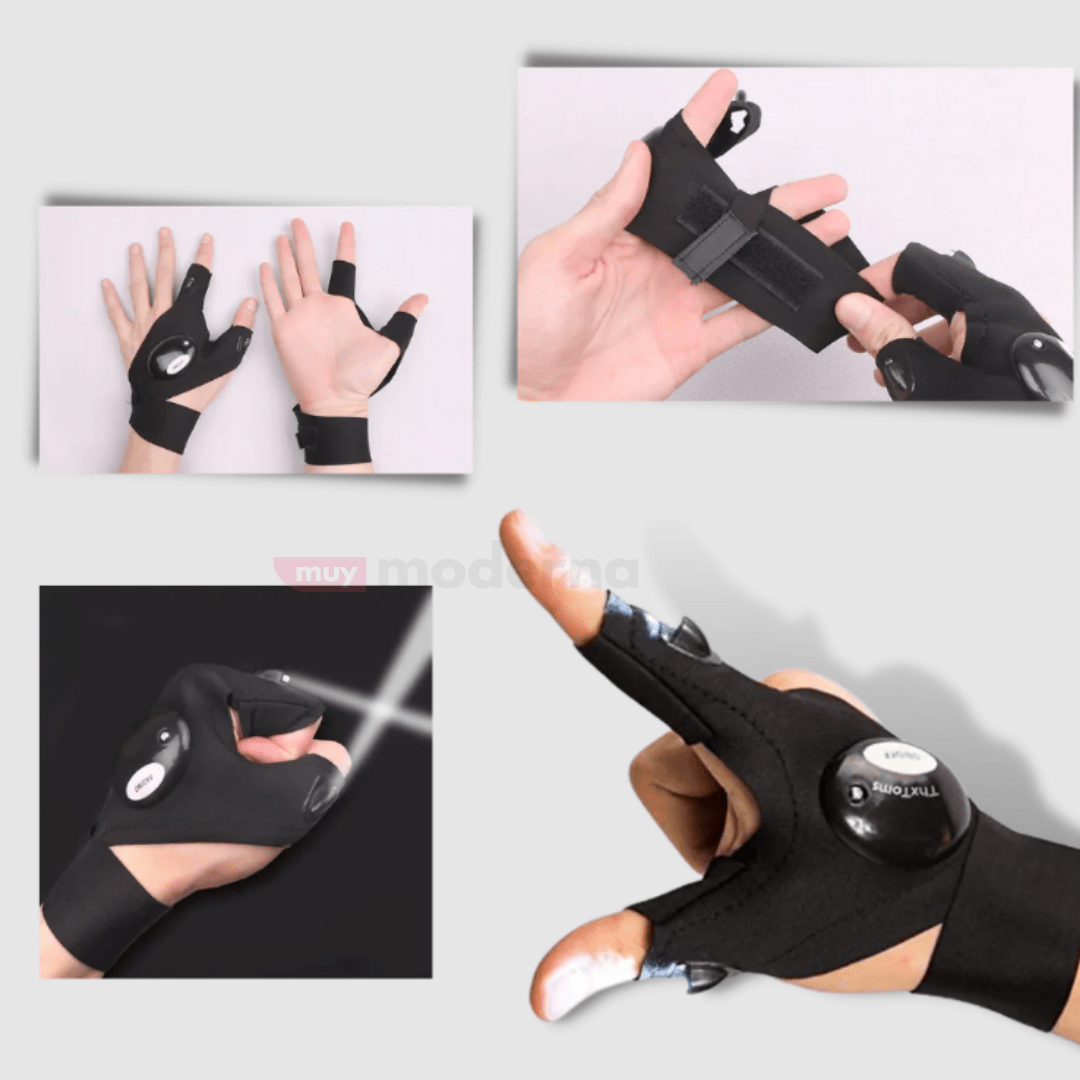 Par de Guantes de Trabajo con Linterna LED - Muy Moderna Uruguay