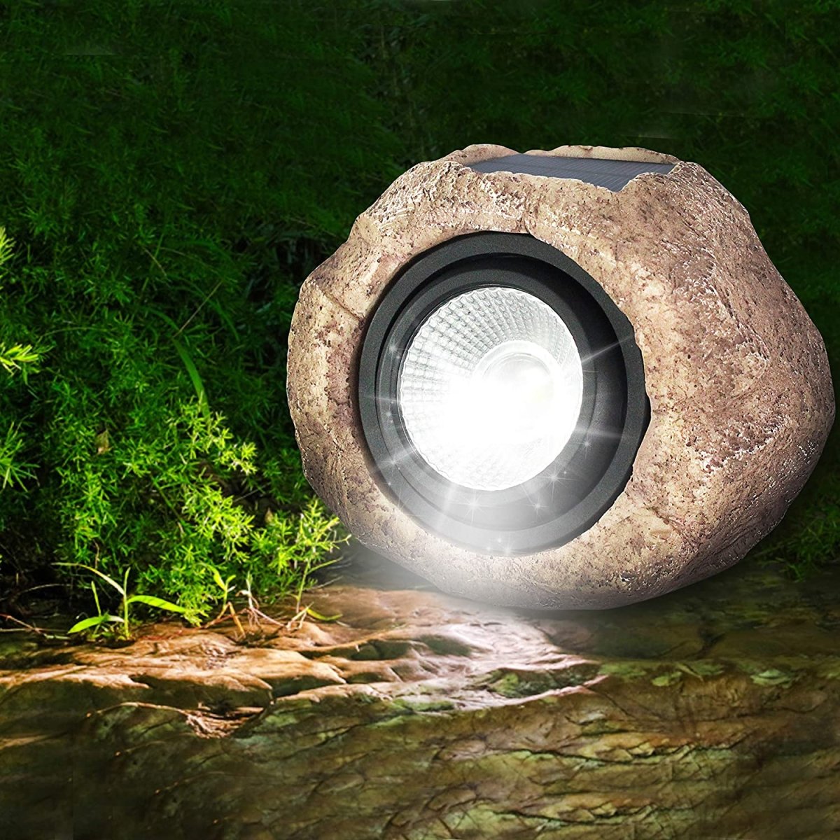 Foco LED tipo Piedra Recargable con el Sol - Muy Moderna Uruguay