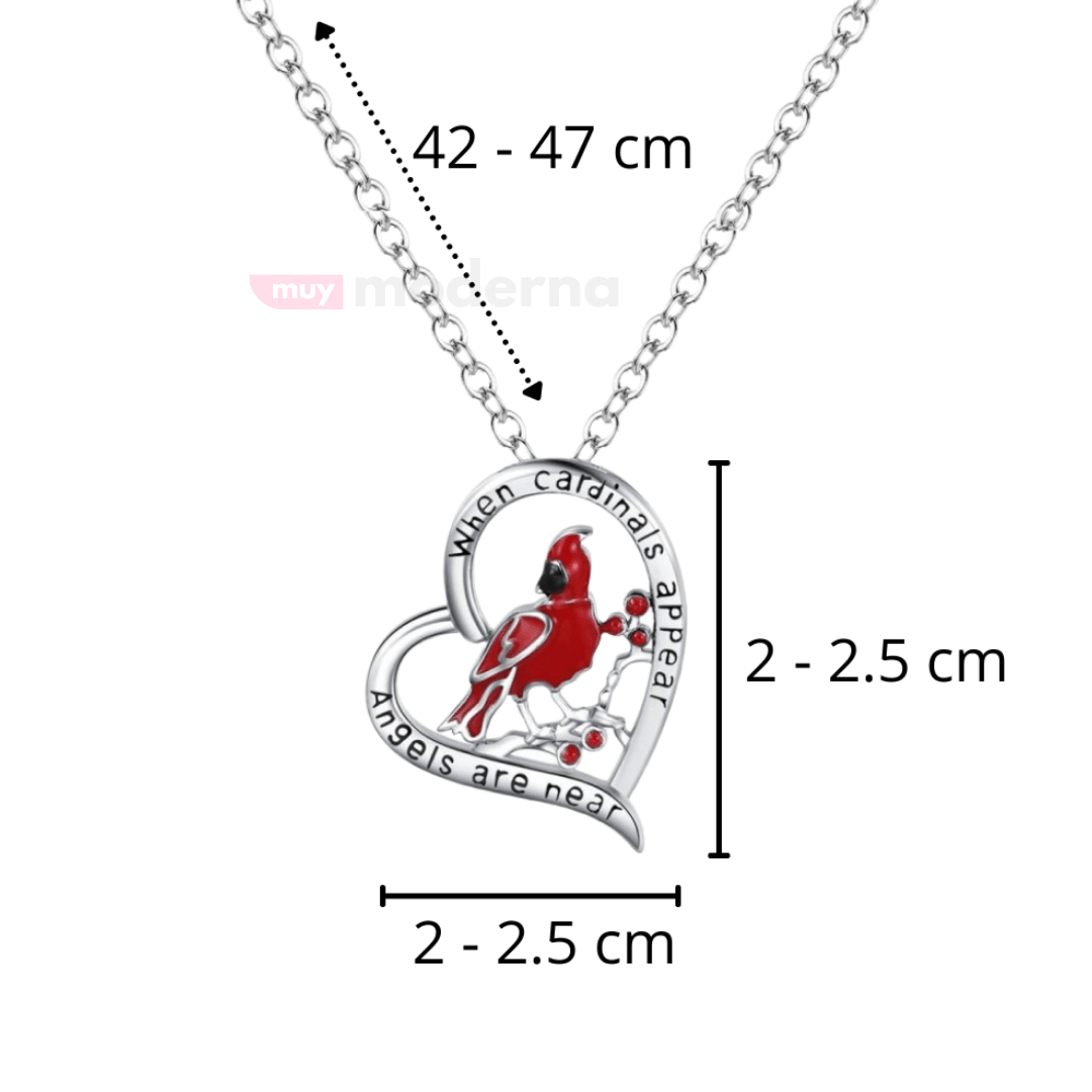 Collar Corazon de Cardenal - Muy Moderna Uruguay