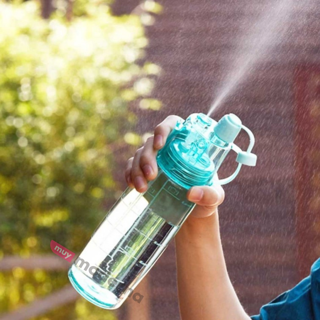 Botella Deportiva con Rociador Refrescante