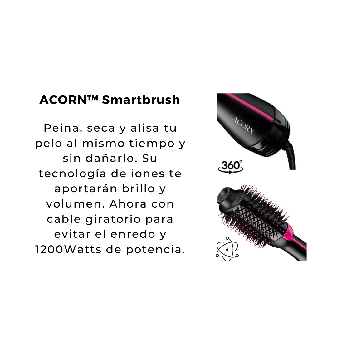 Cepillo Secador Alisador Voluminizador ACORN - Muy Moderna Uruguay