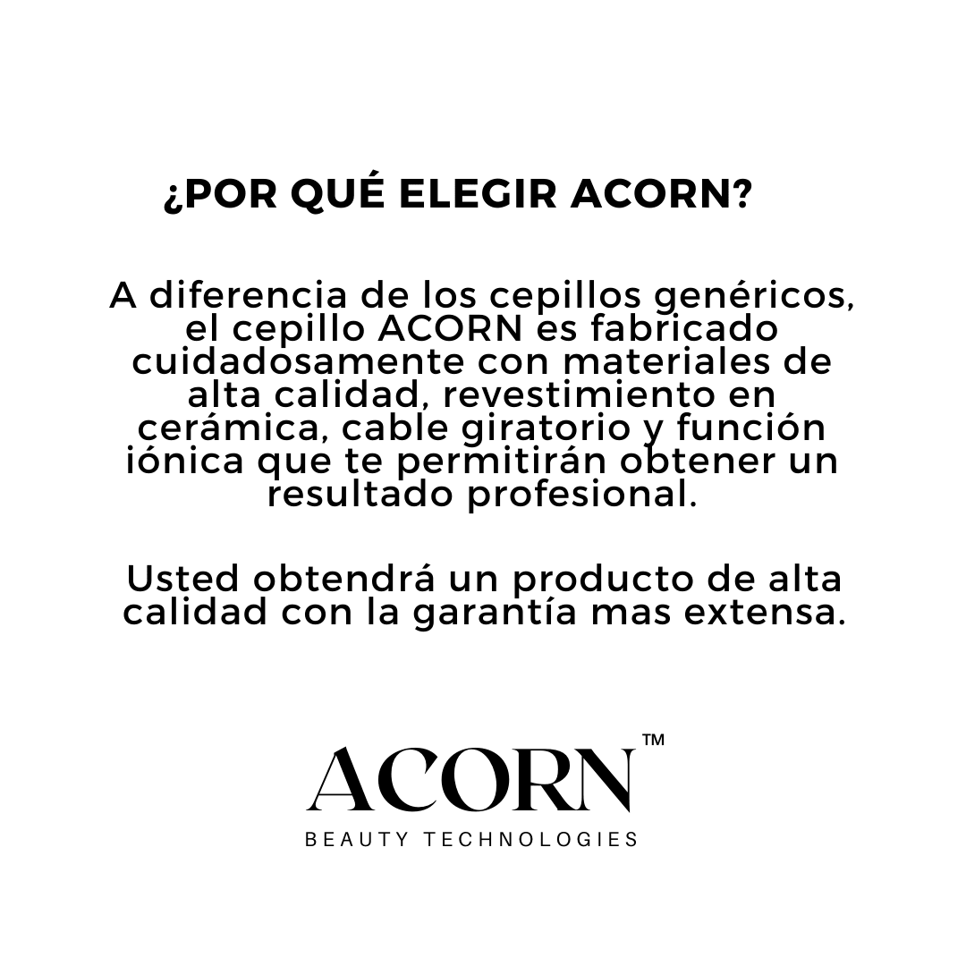 Cepillo Secador Alisador Voluminizador ACORN - Muy Moderna Uruguay