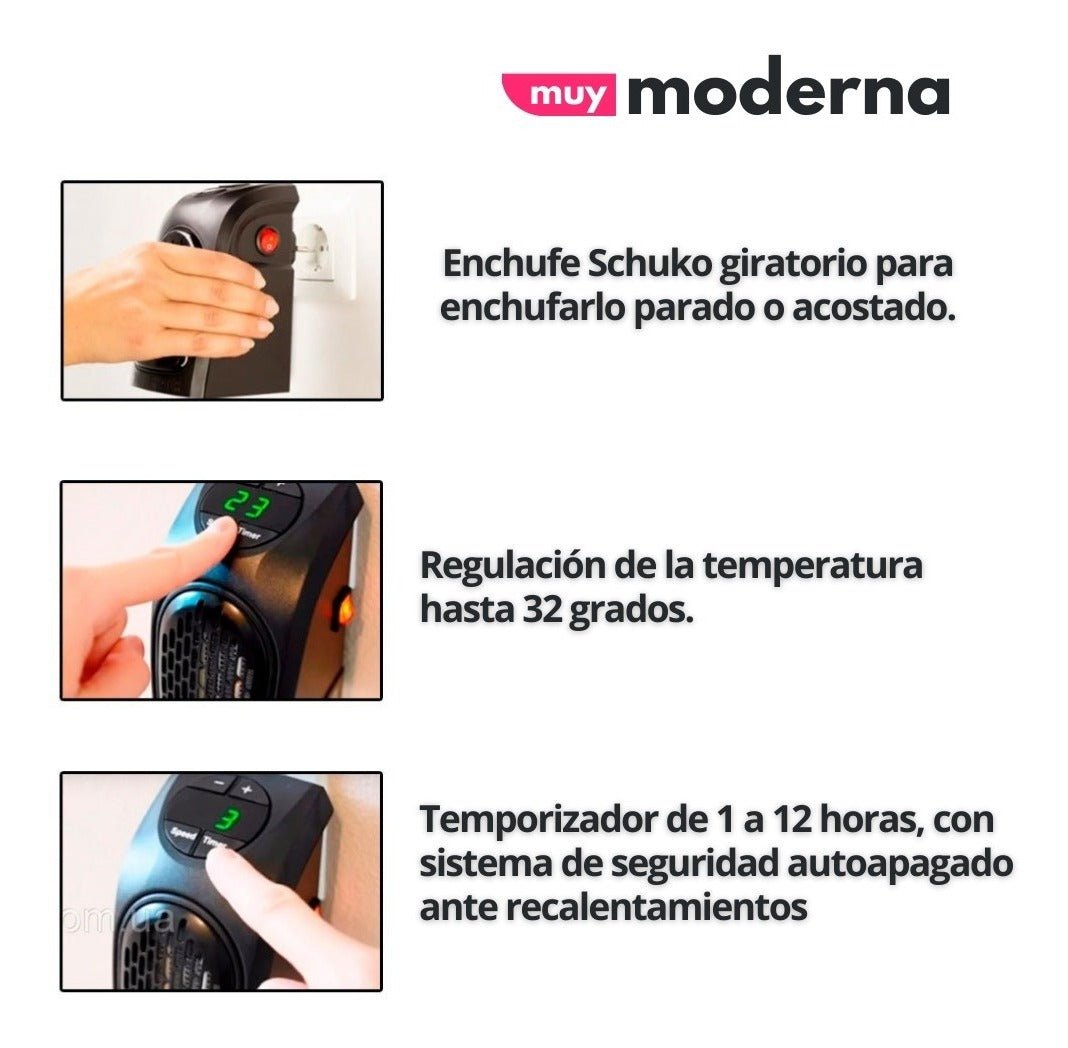 Calefactor de pared sin cable Handy Heater - Muy Moderna Uruguay
