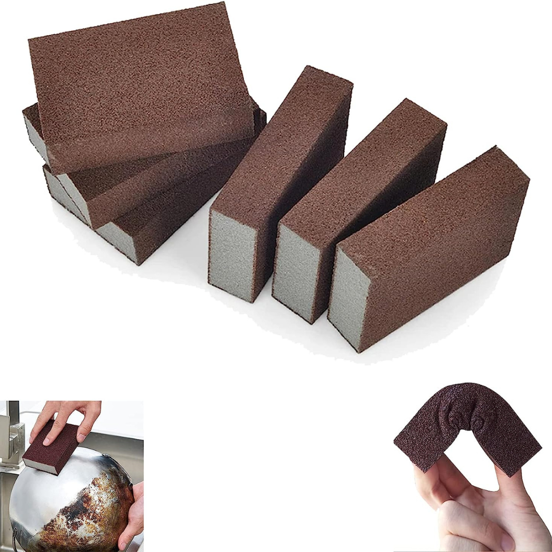 Pack x3 Esponjas De Limpieza con Esmeril Para Desincrustar Ollas