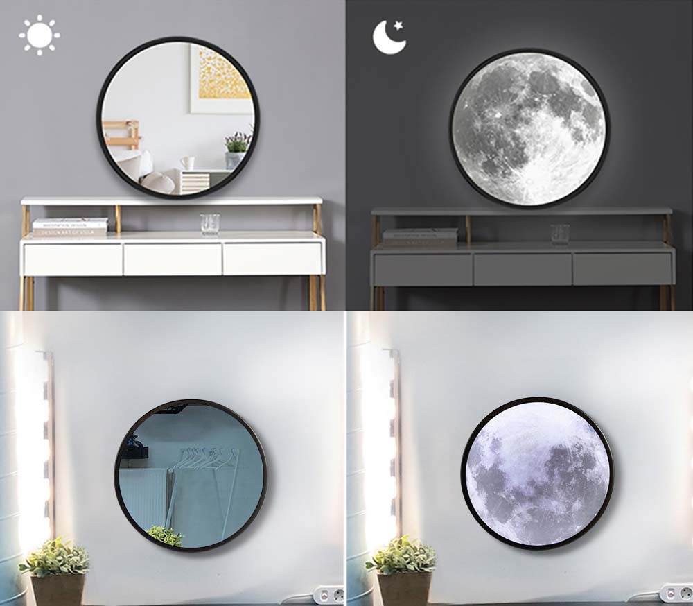 Espejo Con Luz Veladora de Luna