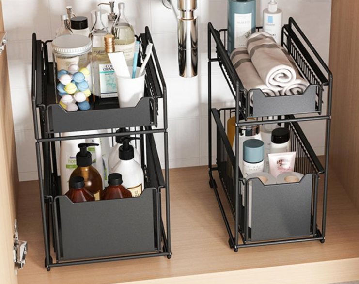 Organizador de Cocina y Baño - ¡Con canastos deslizantes!