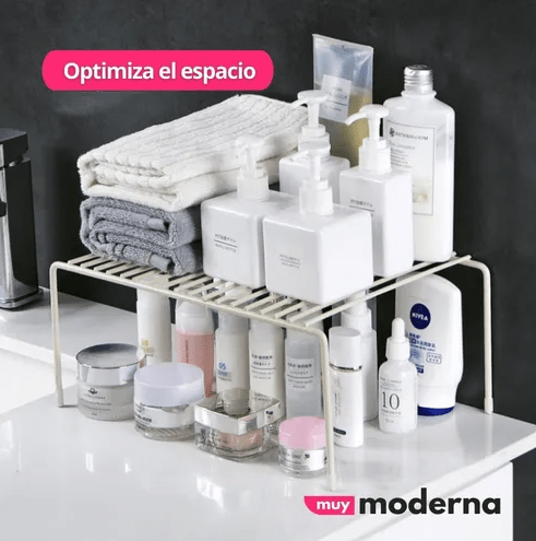 Estante Organizador de Alacena Extensible en Acero - Muy Moderna Uruguay