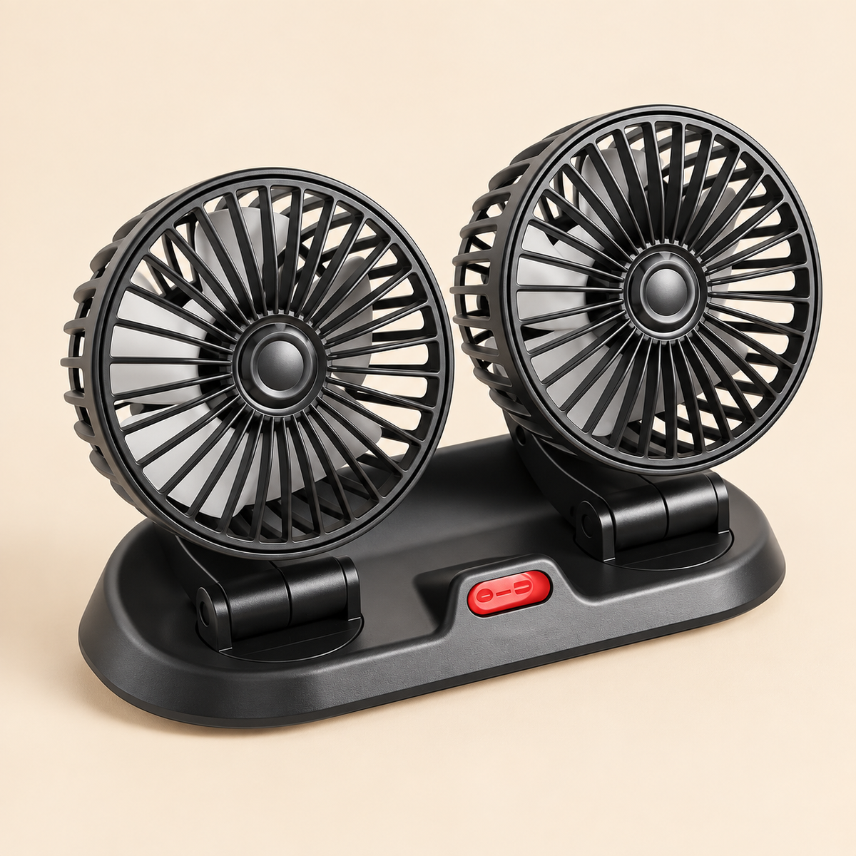 Ventilador para Auto 12 V Doble Cabezal — Más Aire en tus Viajes