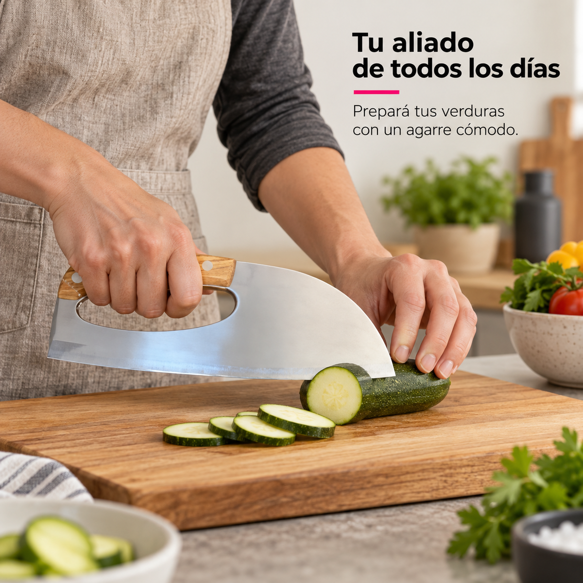 Cuchillo Chef Ergonómico TATSU Kuma con Funda de Cuero