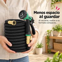 Manguera Extensible 22,5 m con Pistola de Riego de 8 Patrones