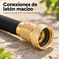Manguera Extensible 22,5 m con Pistola de Riego de 8 Patrones