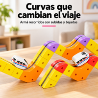 Pista 3D Eléctrica Armable de 121 Piezas con 2 Vehículos
