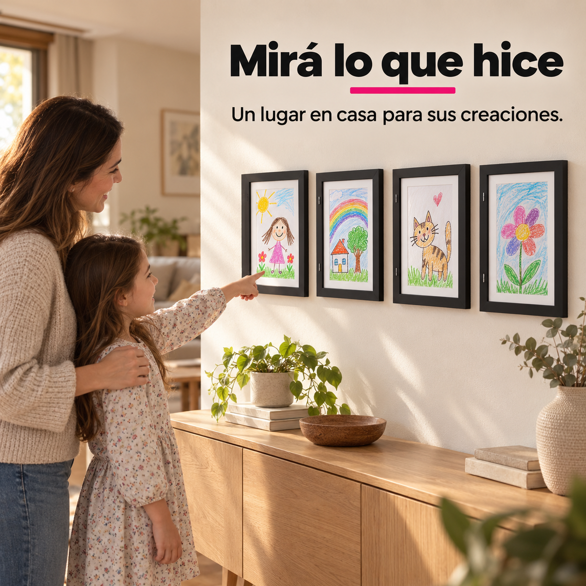 Pack x4 Marcos para Dibujos Infantiles