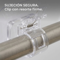 Soportes Adhesivos para Barra de Cortina x8 Sin Perforar