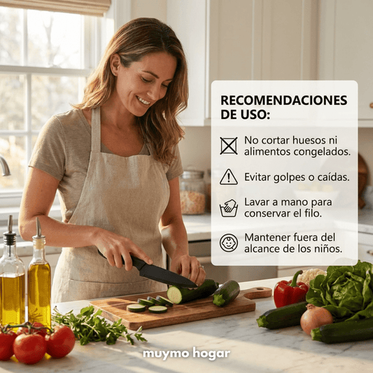 Set De Cuchillos Cerámicos con Pelador Muymo Hogar - Muy Moderna Uruguay