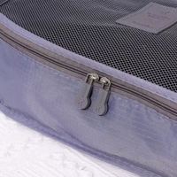 Set de 6 Bolsas Organizadoras  Grises para Valija Varios Tamaños