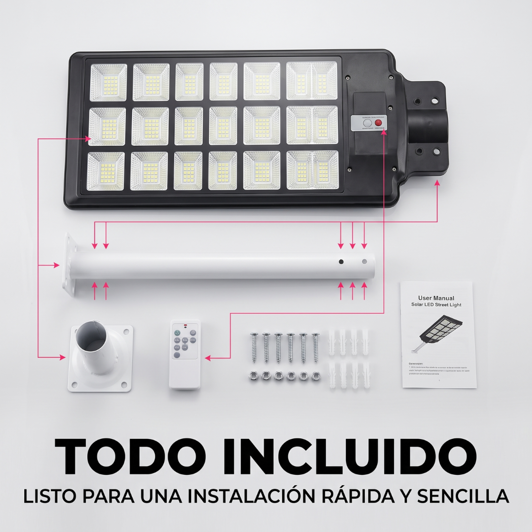 Foco Solar Led 1000w Exterior Alumbrado C/Remoto - Ecoinnova