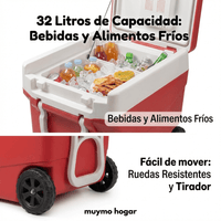 Conservadora Camping 32L con Mesa Integrada y Bancos - muymo hogar - Muy Moderna Uruguay