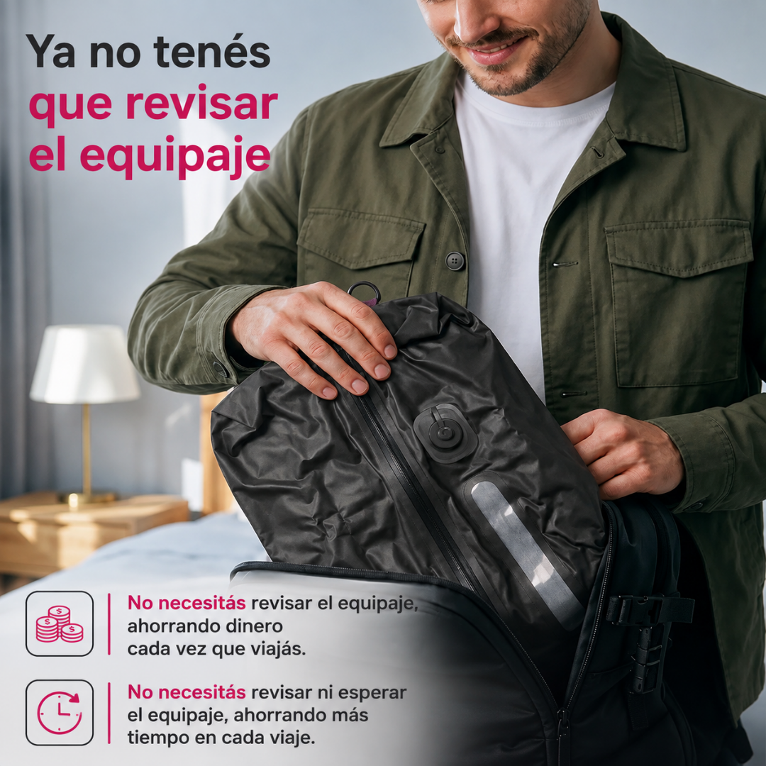 Bolsa de Vacío para Ropa de Viaje 20L con Bomba Integrada Recargable para Valija