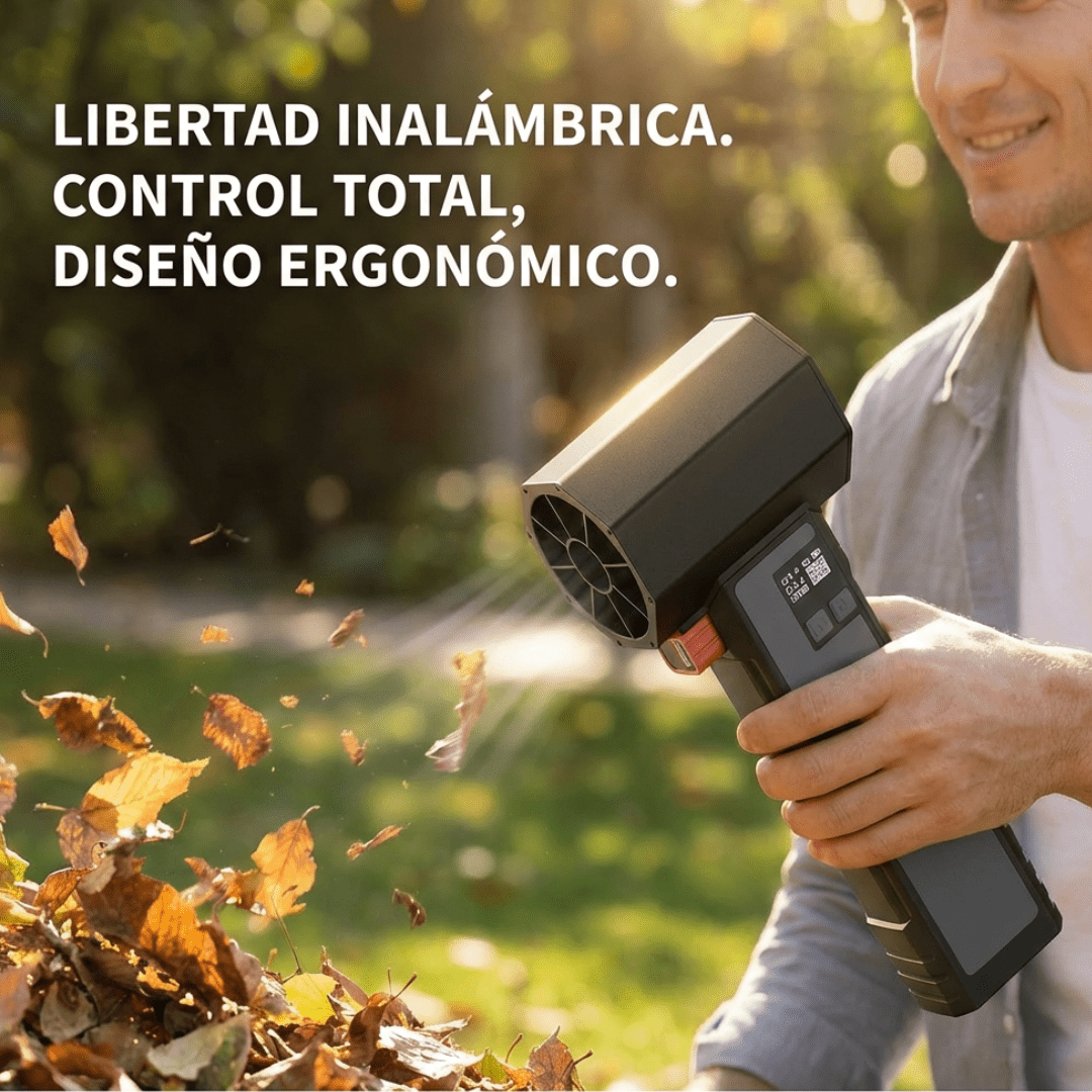 Sopladora de Aire Inalámbrica — Secado y Limpieza Profesional Sin Cables - Muy Moderna Uruguay