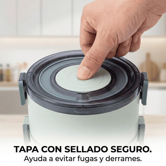 Luncheras Térmicas Apilables Acero Inox Pack x4 - Muy Moderna Uruguay