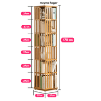 Estanteria de Bambu Giratoria - muymo hogar