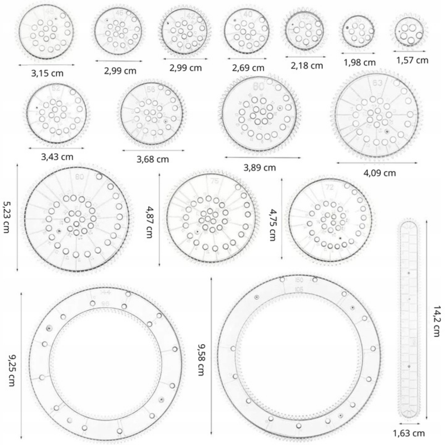 Kit De Dibujo Espirógrafo 22 Piezas Engranajes Juguete Educativo