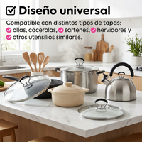 Set 6 Mangos de Silicona Universal para Tapa de Olla