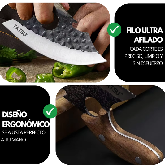 Cuchillo Japonés TATSU™ modelo Bushido con Funda