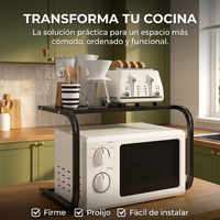 Estante Organizador para Microondas de Hierro