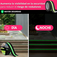Cinta Antideslizante que Brilla En La Oscuridad Para Escalera