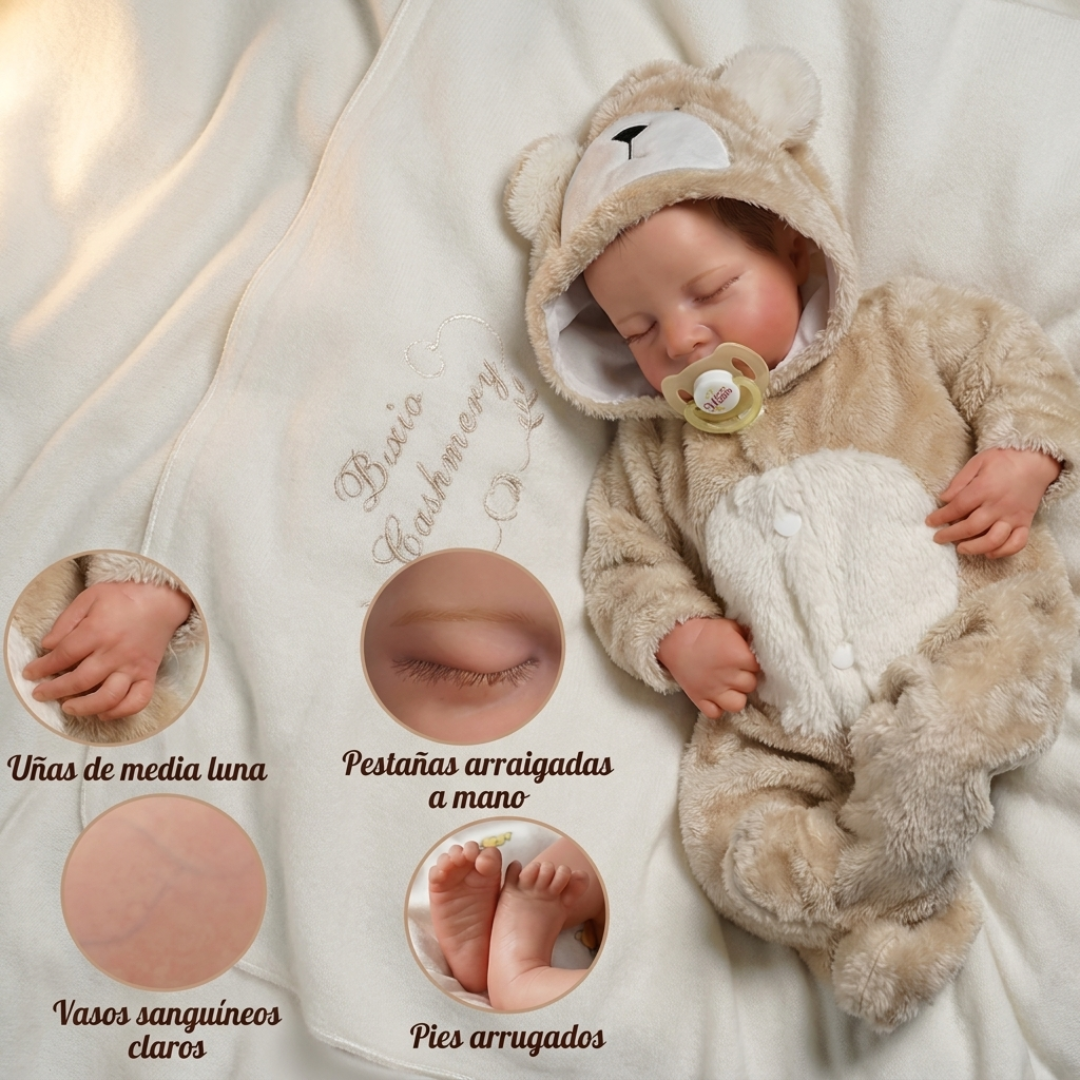 Muñeca Bebé Reborn Realista 45cm Vinilo Suave Recién Nacido
