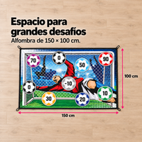Alfombra de Fútbol con Pelota de Velcro 150x100 cm