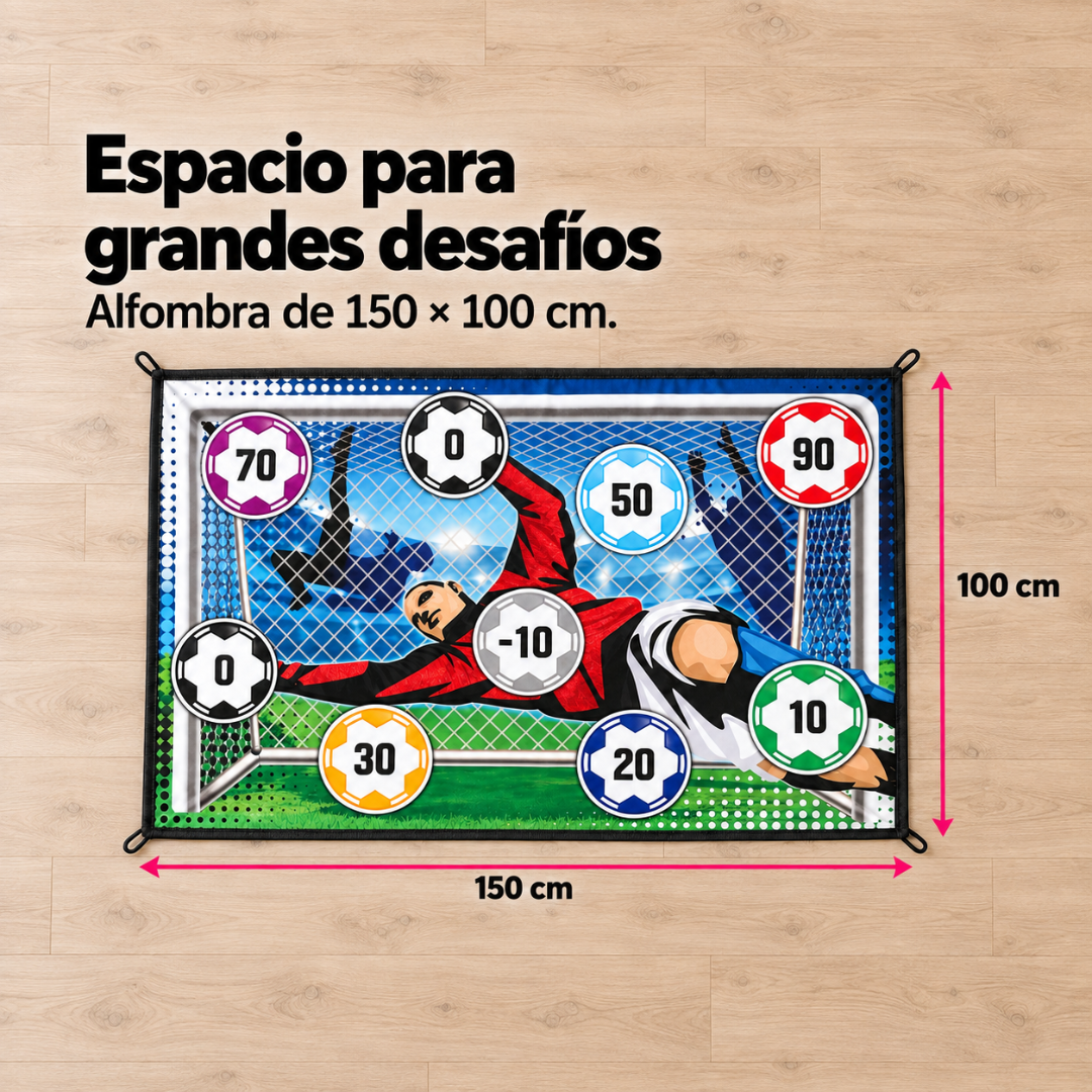 Alfombra de Fútbol con Pelota de Velcro 150x100 cm