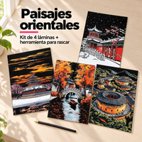 Kit de 4 Láminas para Rascar Scratch Art