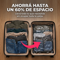 Bolsa de Vacío para Ropa de Viaje 20L con Bomba Integrada Recargable para Valija