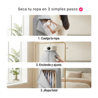 Secador de Ropa Portátil Colgante 600W con Control Remoto