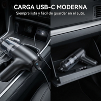 Aspiradora Inalámbrica Portátil Auto 120W Recargable
