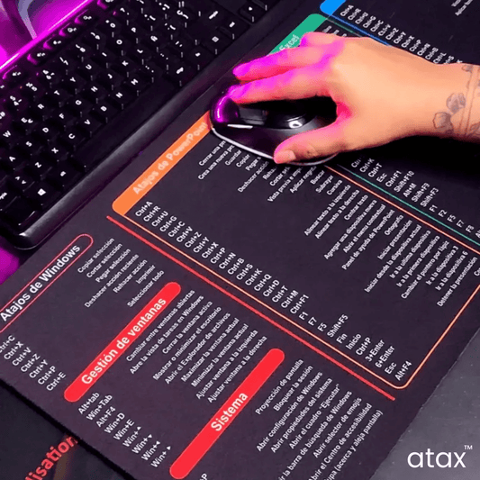 Alfombrilla Para Mouse Con Atajos Excel Word Español atax - Muy Moderna Uruguay