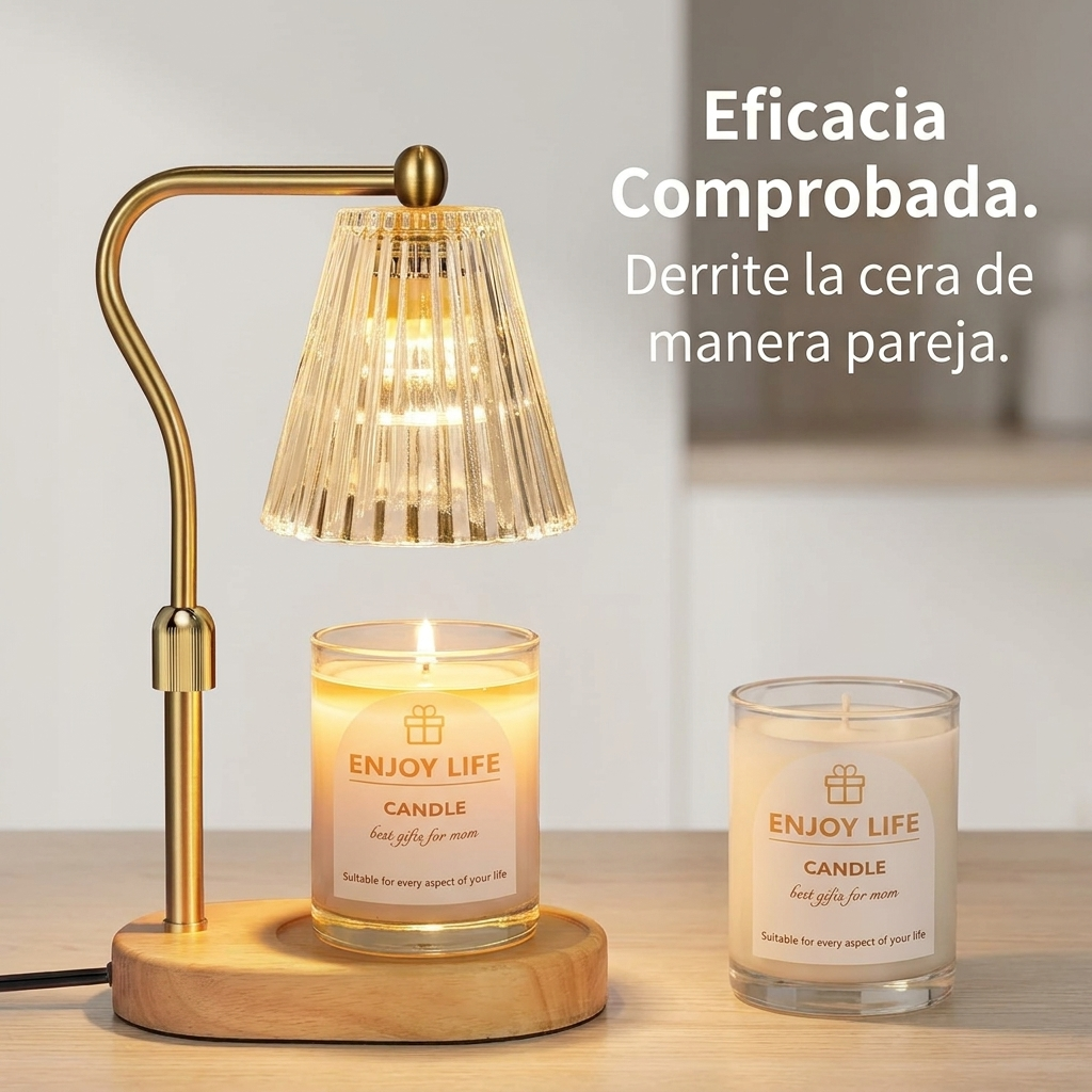 Lámpara Calentadora Velas Regulable Sin Llama Temporizador